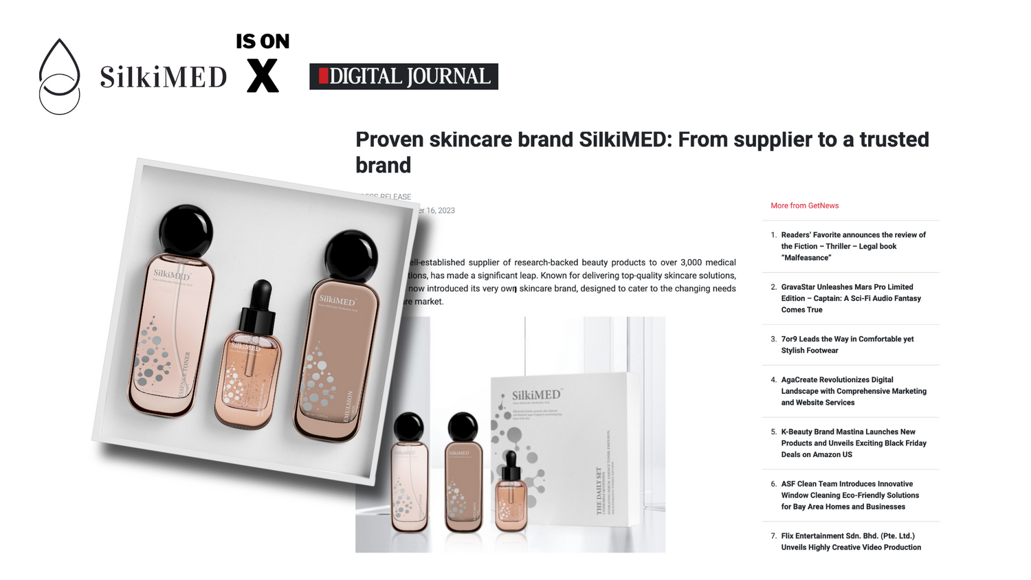 Digital Journal - Proven skincare brand SilkiMED: From supplier to a trusted brand